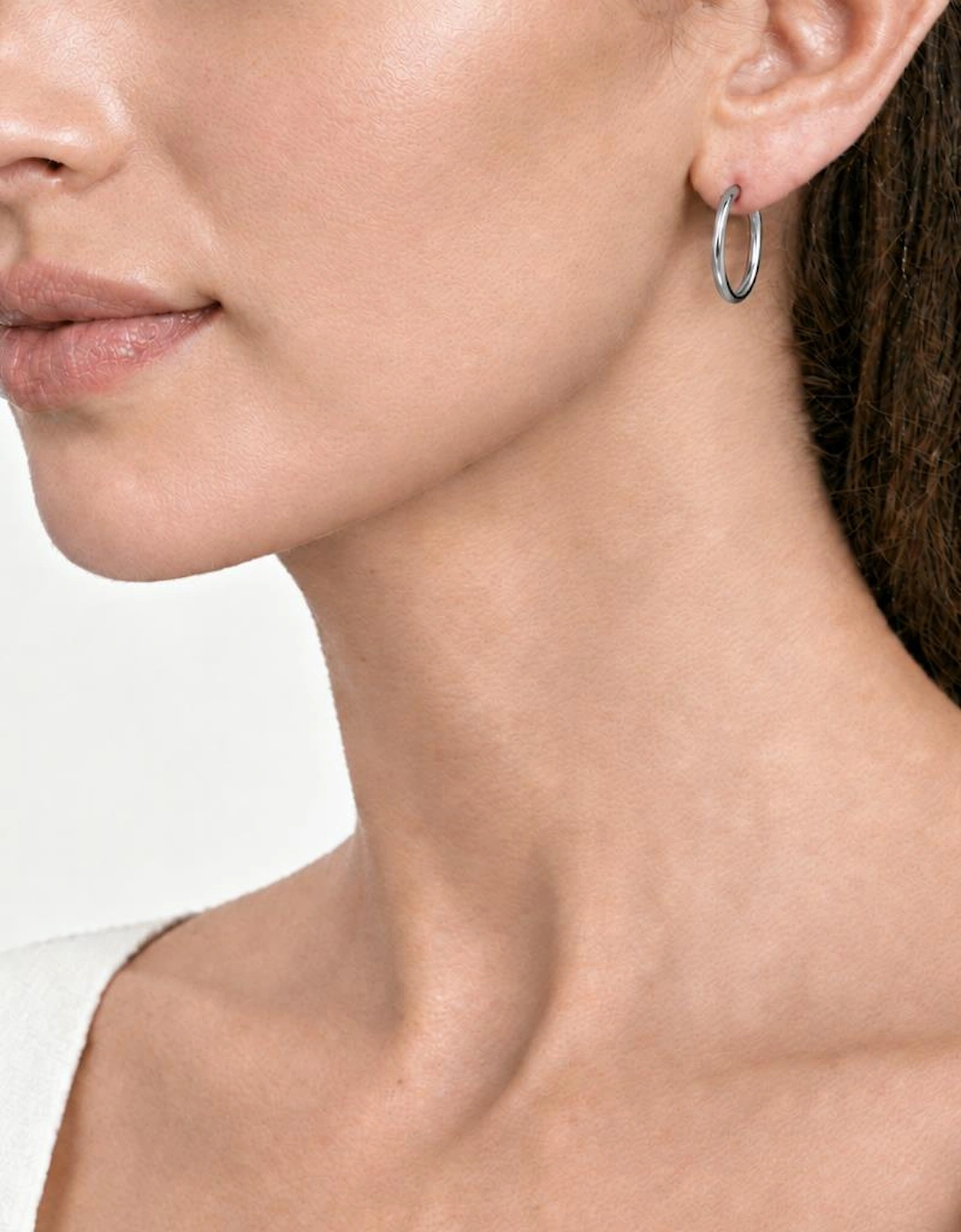 Keely 18mm Silver Earrings