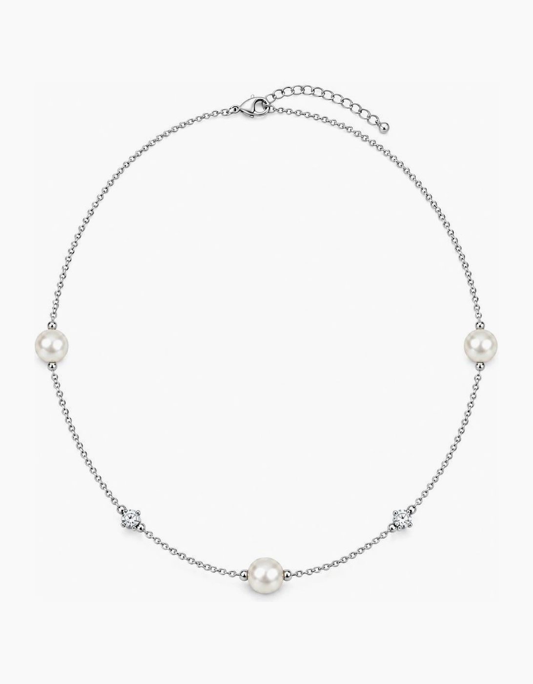 Halston Silver Pearl Necklace