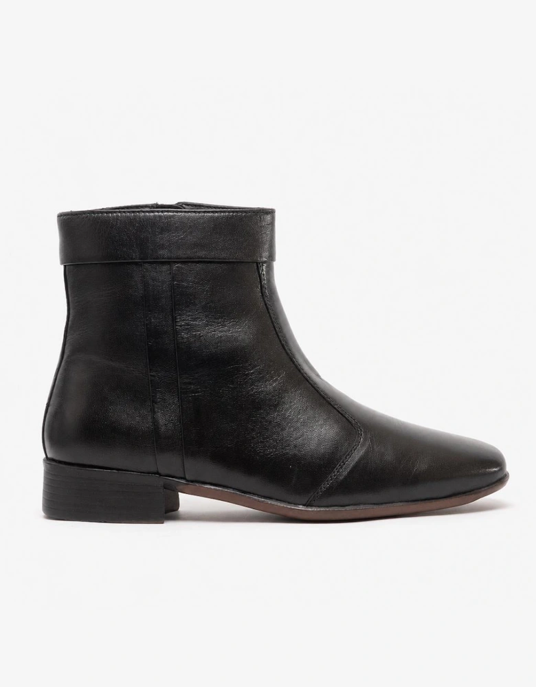 Scimitar GREG Mens Soft Leather Cuban Heel Boots Black