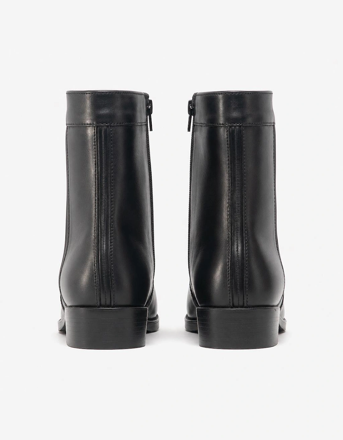 Scimitar RILEY Mens Leather Cuban Heel Boots Black