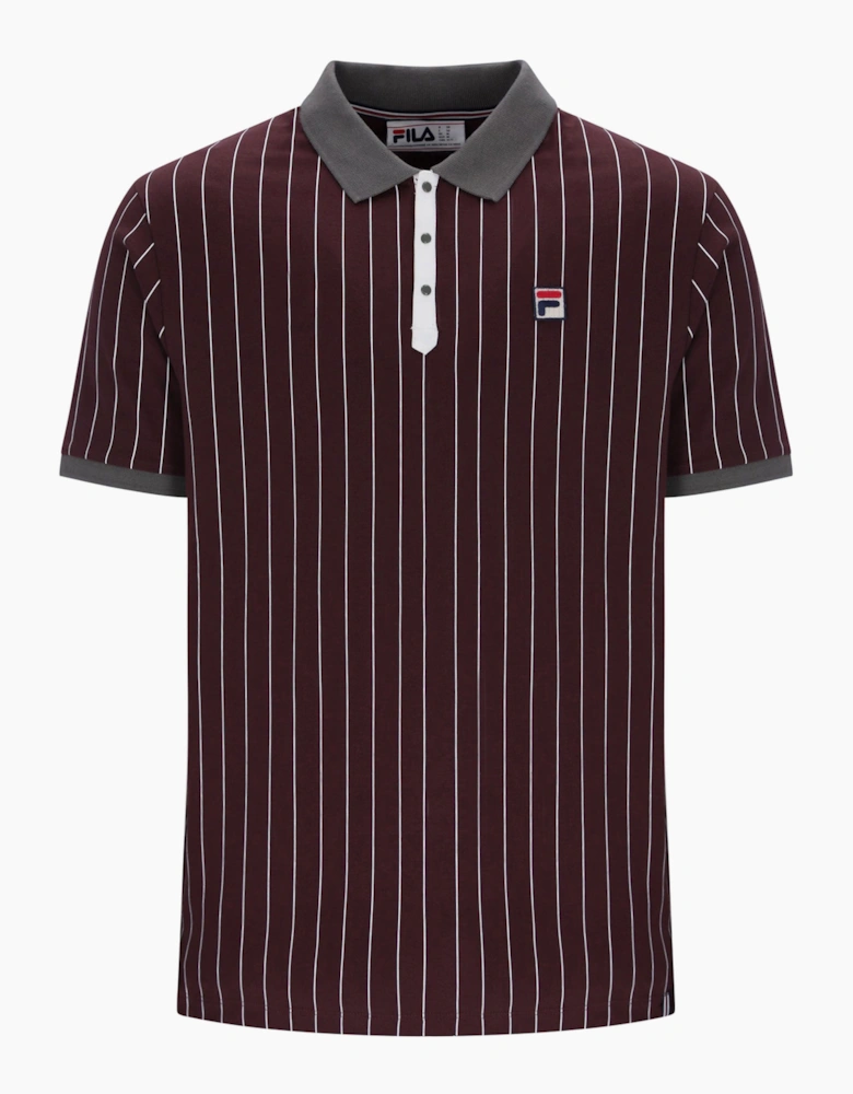 FILA CLASSIC BB1 STRIPED POLO FUDGE/GUNMETAL/WHITE