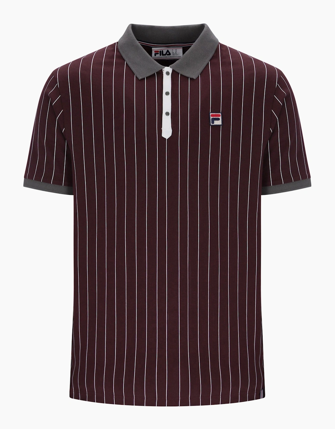FILA CLASSIC BB1 STRIPED POLO FUDGE/GUNMETAL/WHITE