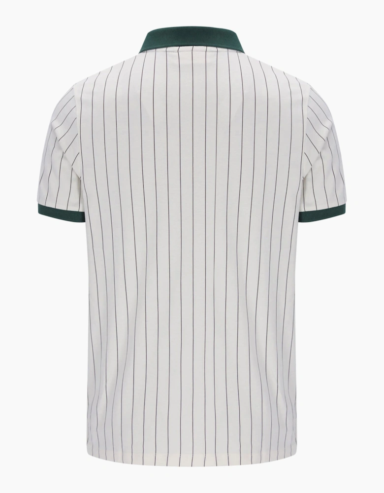 FILA CLASSIC BB1 STRIPED POLO GARDENIA/PINE GREEN/FUDGE