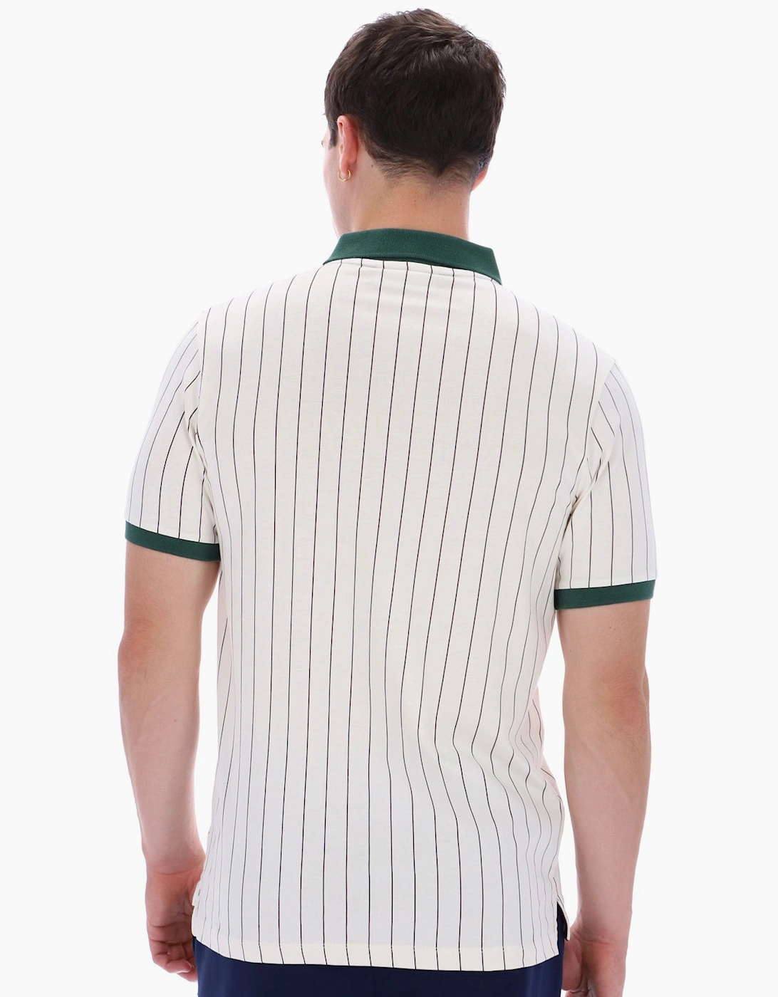 FILA CLASSIC BB1 STRIPED POLO GARDENIA/PINE GREEN/FUDGE
