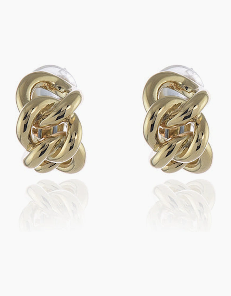 Link Gold Clip On Earrings