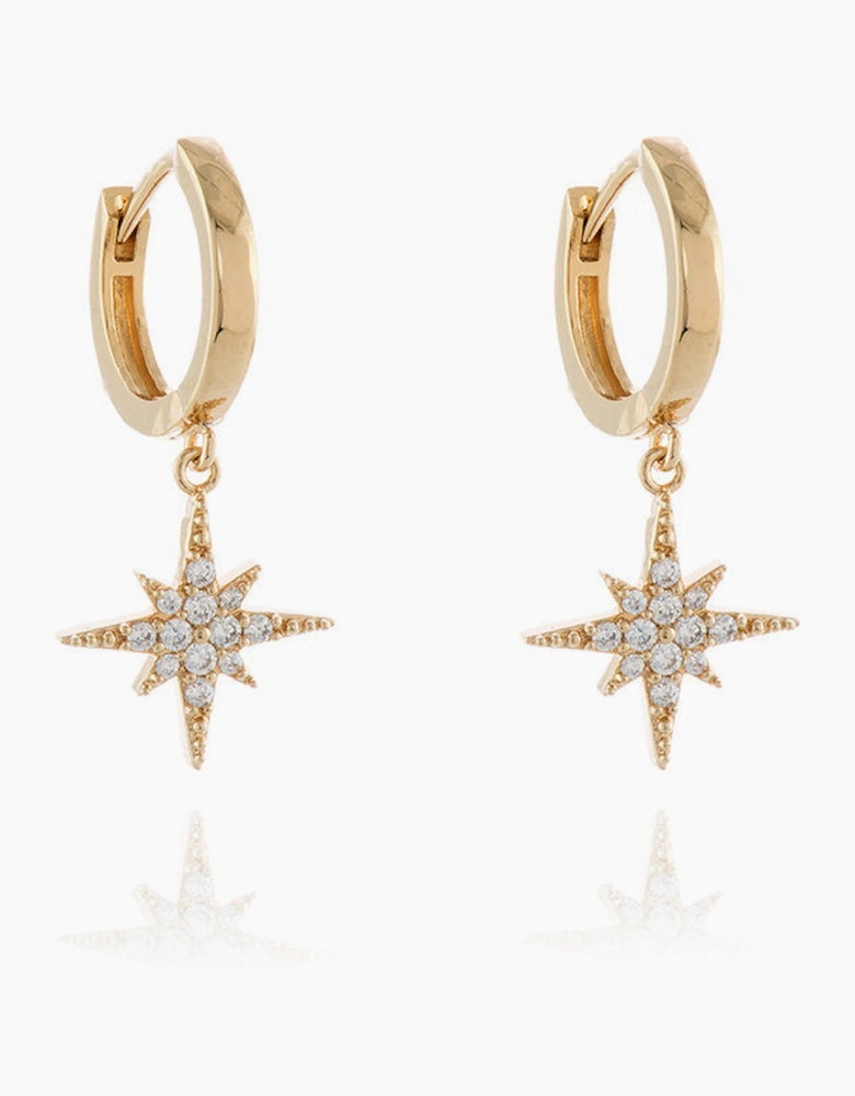 North Star Gold Huggie Earrings