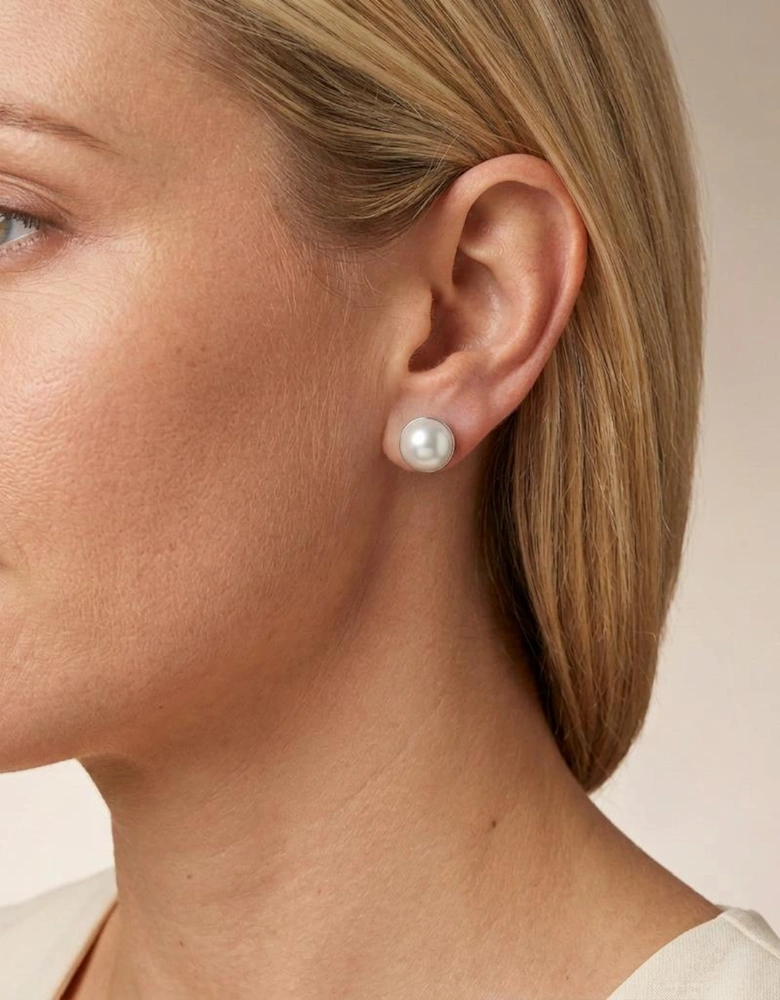 Bibi 12mm Pearl Gold  Earrings