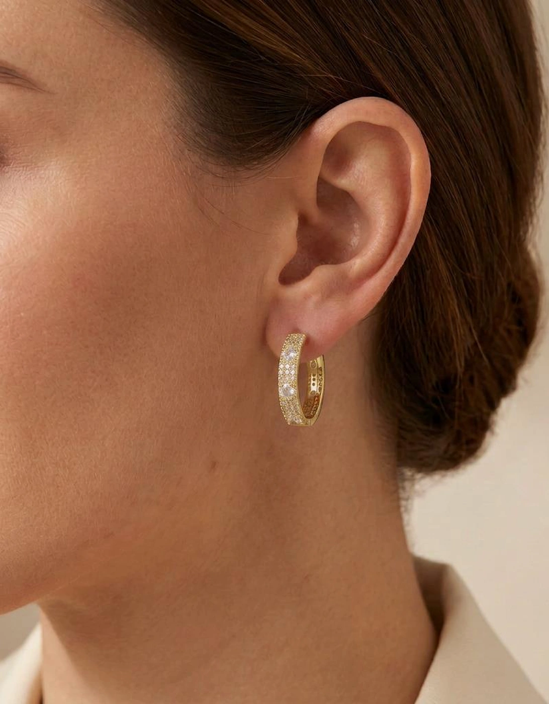 Fellini Medium 18mm Gold Hoop