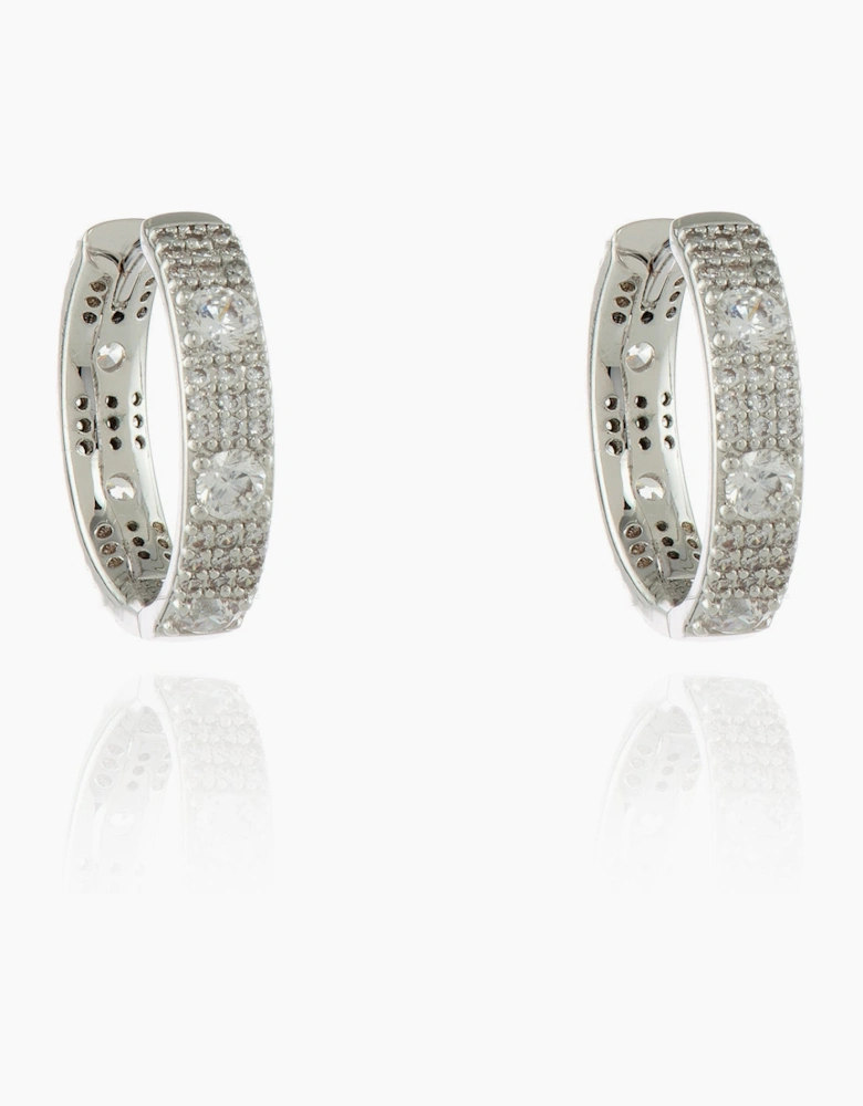 Fellini Medium 18mm Silver Hoop