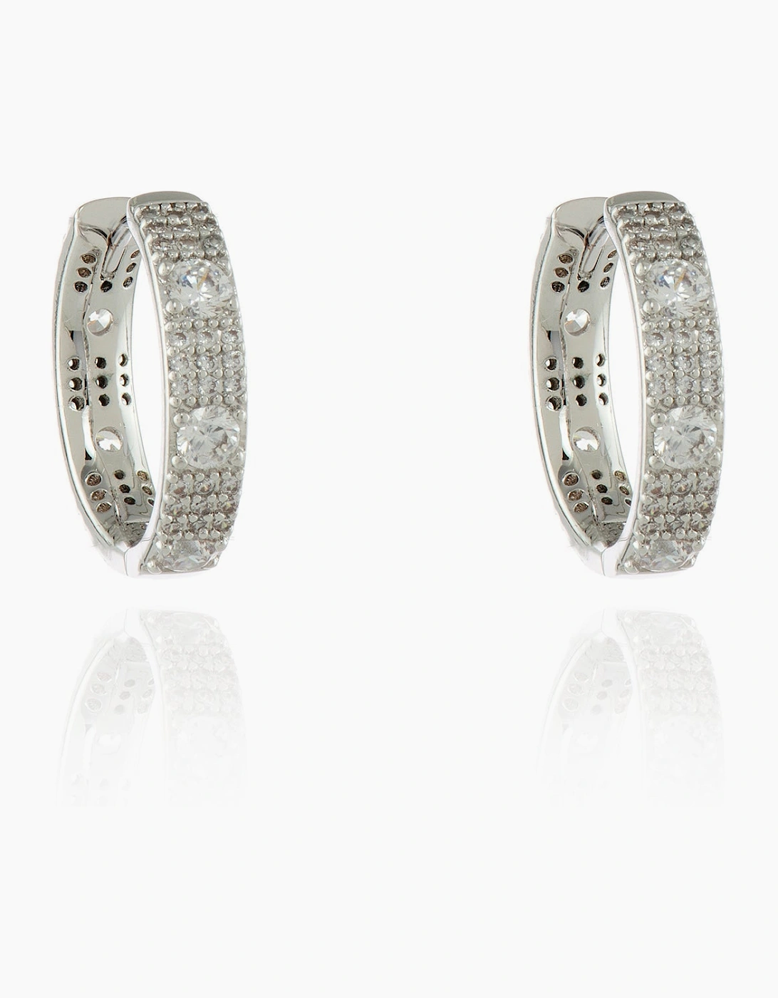 Fellini Medium 18mm Silver Hoop