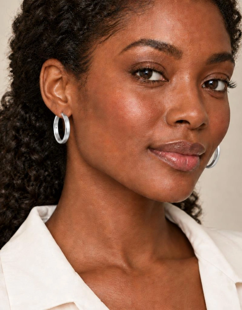 Sabrina Large 25mm Silver Hoop