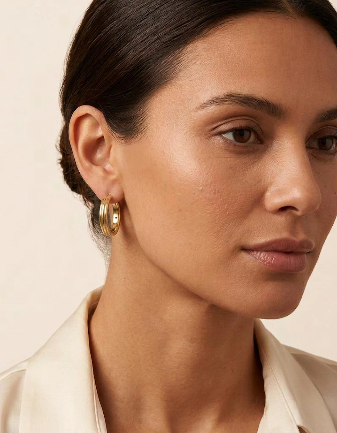Rivas Large 25mm Gold Hoop