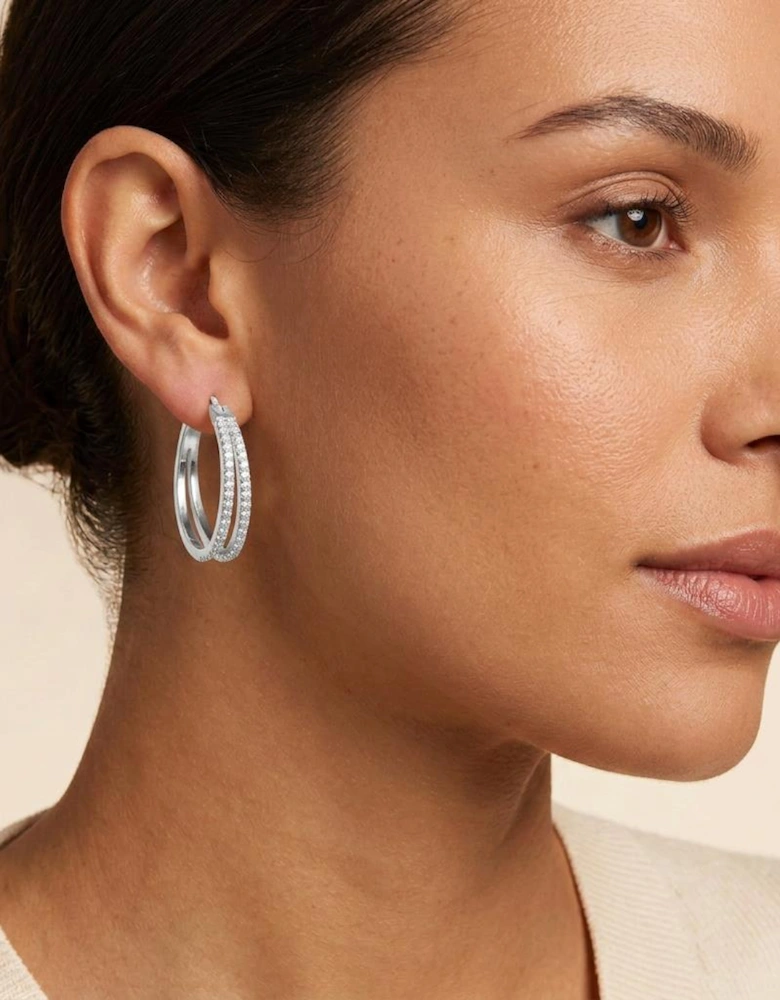 Daniela Large 18mm Silver Hoop