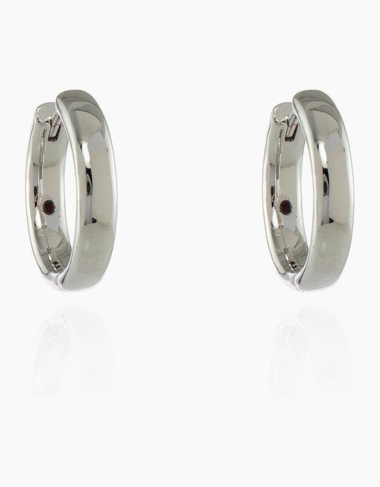 Sabrina Medium 18mm Silver Hoop