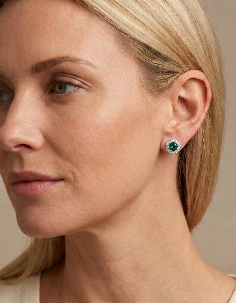 Fidelity Silver Emerald Earrings
