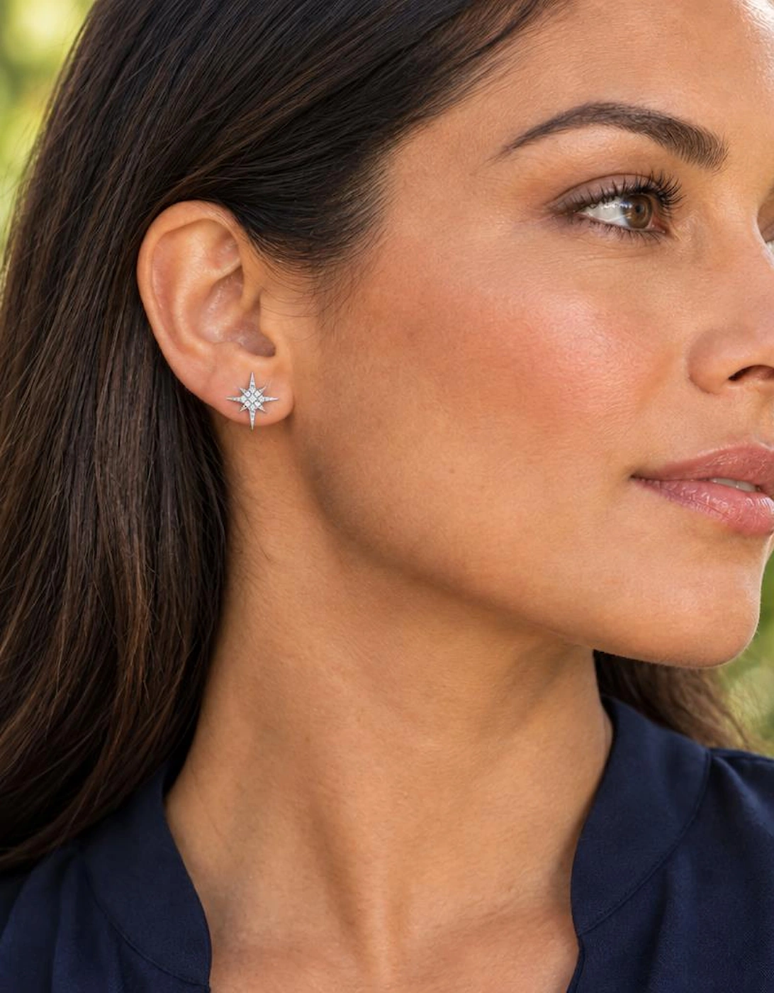 North Star Silver Earrings