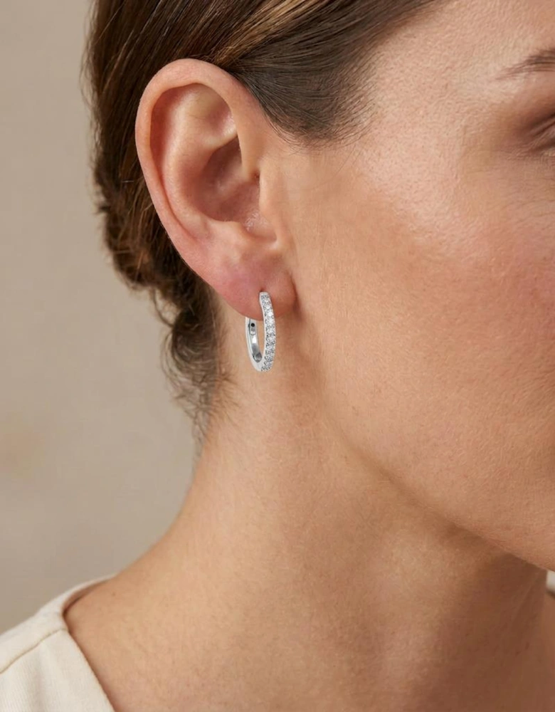 Gidget Medium 16mm Silver Hoop