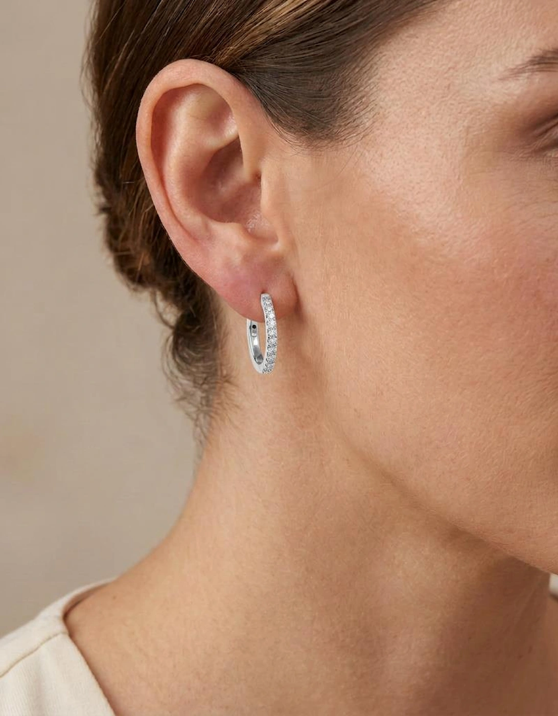 Gidget Medium 16mm Silver Hoop