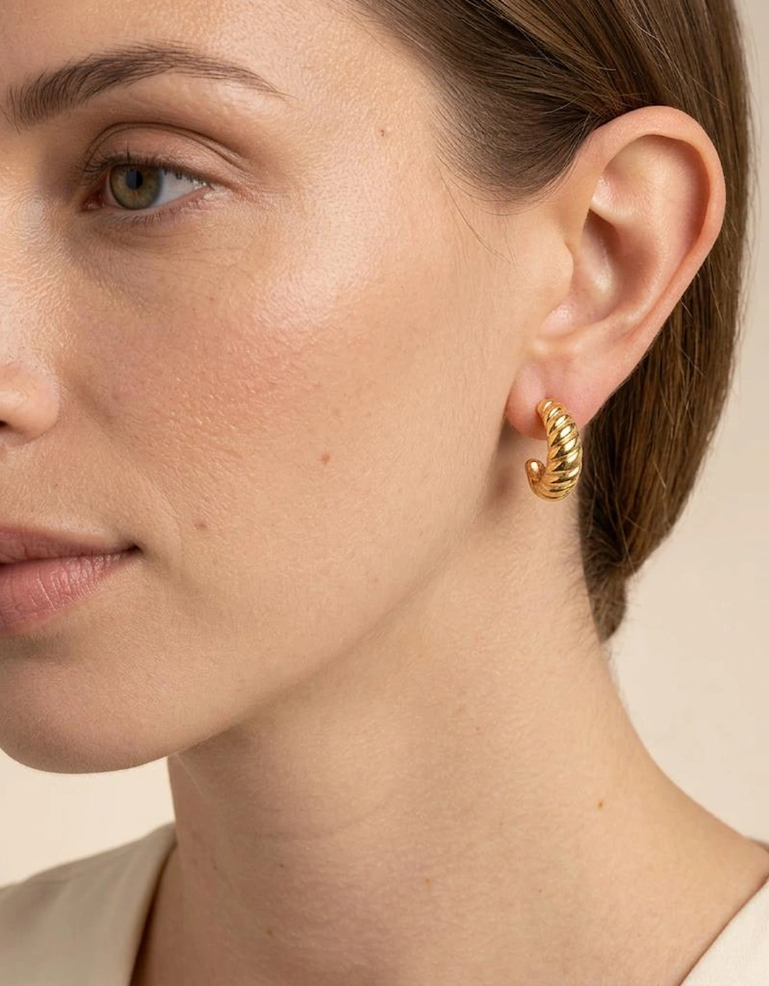 Tetsu Gold Hoop Earrings