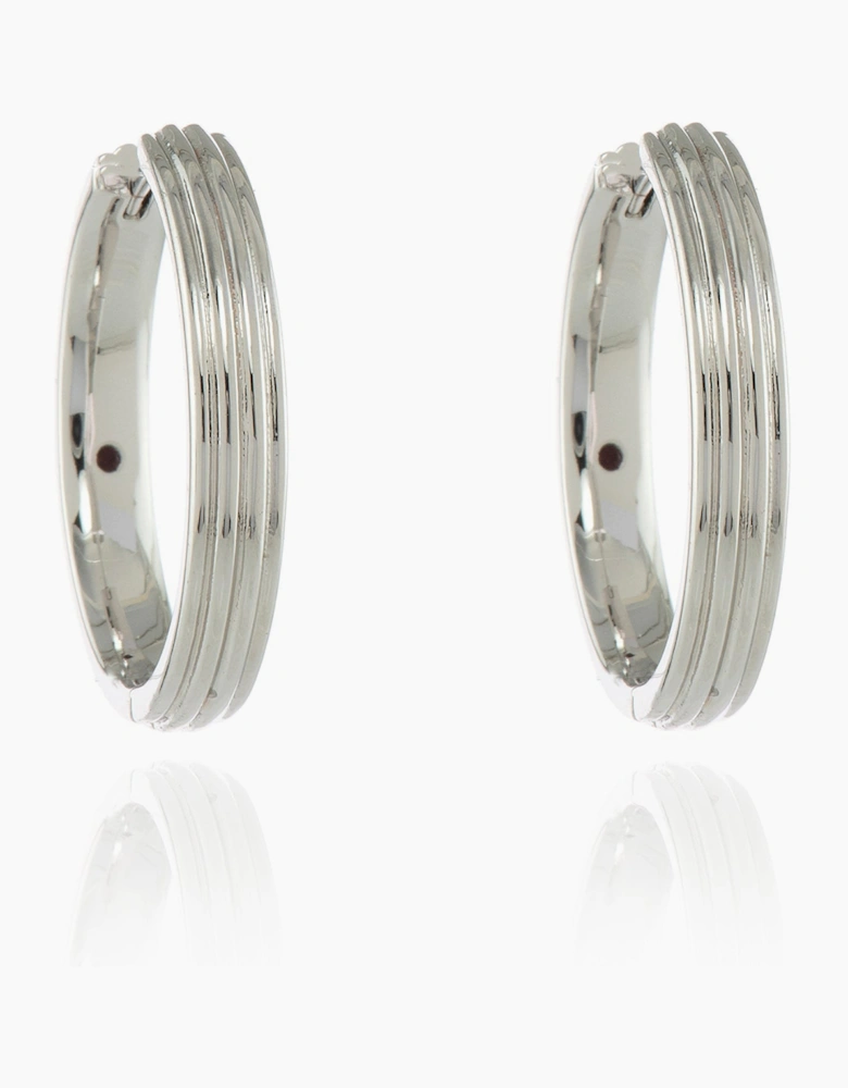 Rivas Large 25mm Silver Hoop