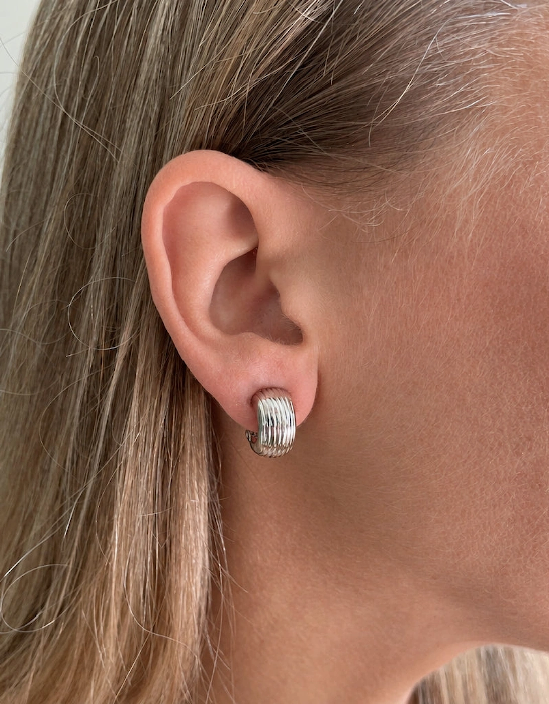Robbin Silver Clip On Earrings