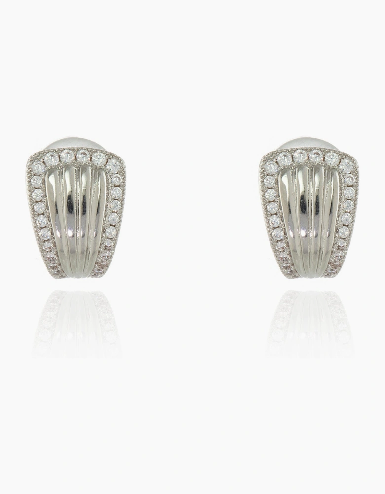 Fallon Silver Clip On Earrings