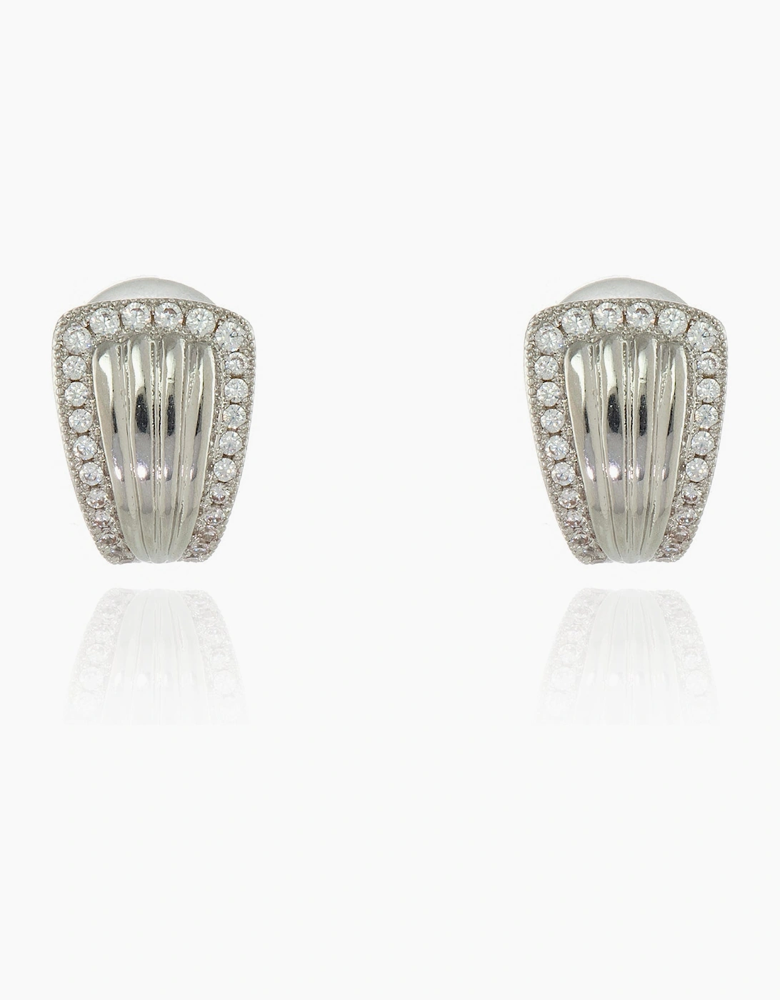 Fallon Silver Clip On Earrings