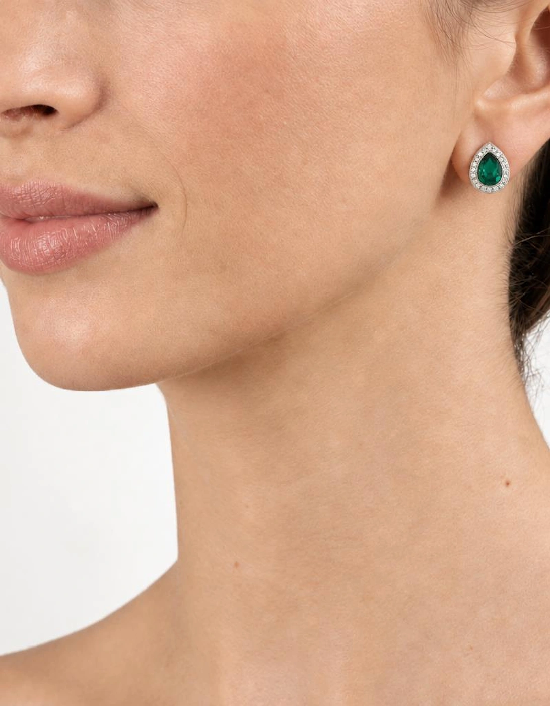 Talma Silver Emerald Earrings