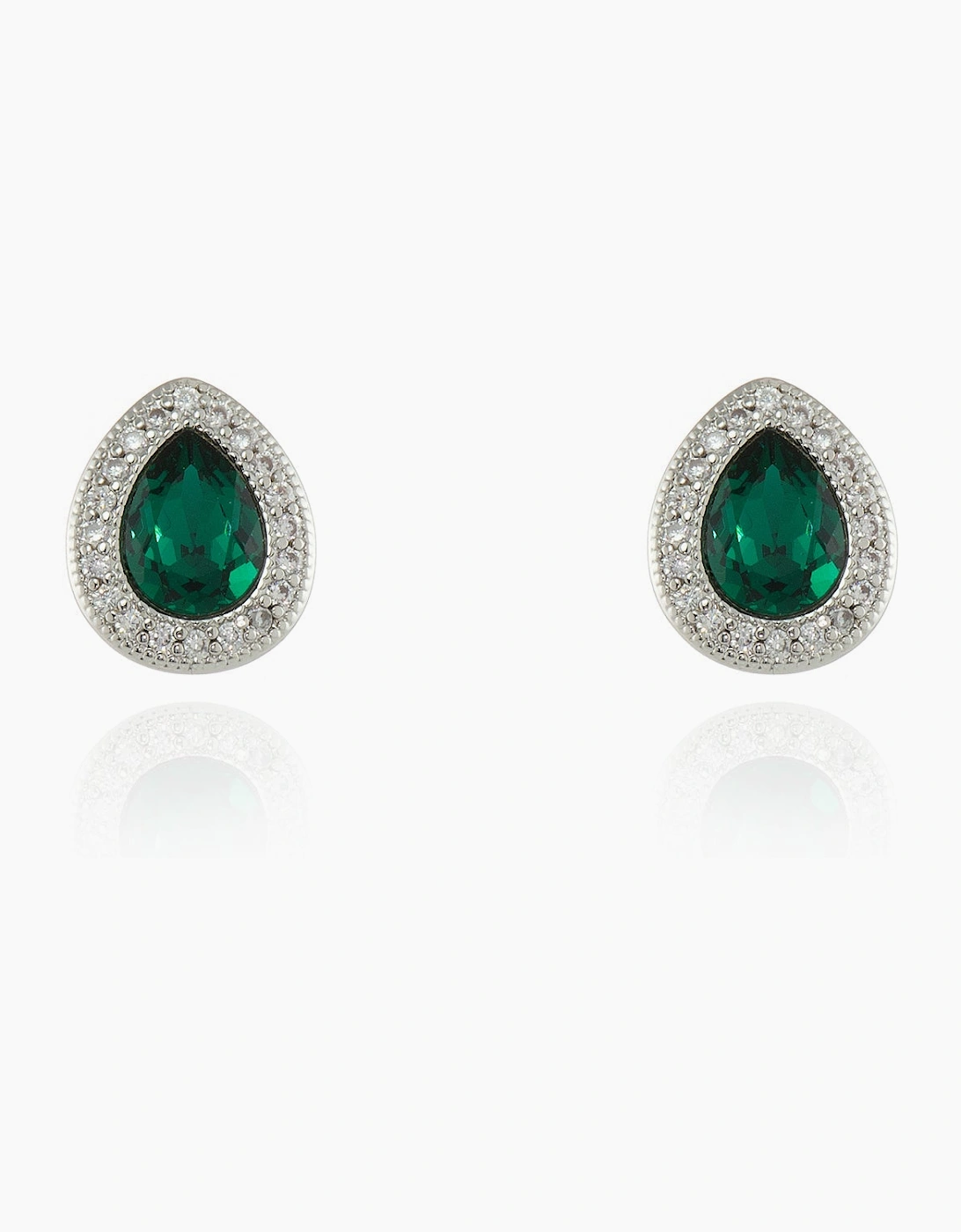 Talma Silver Emerald Earrings