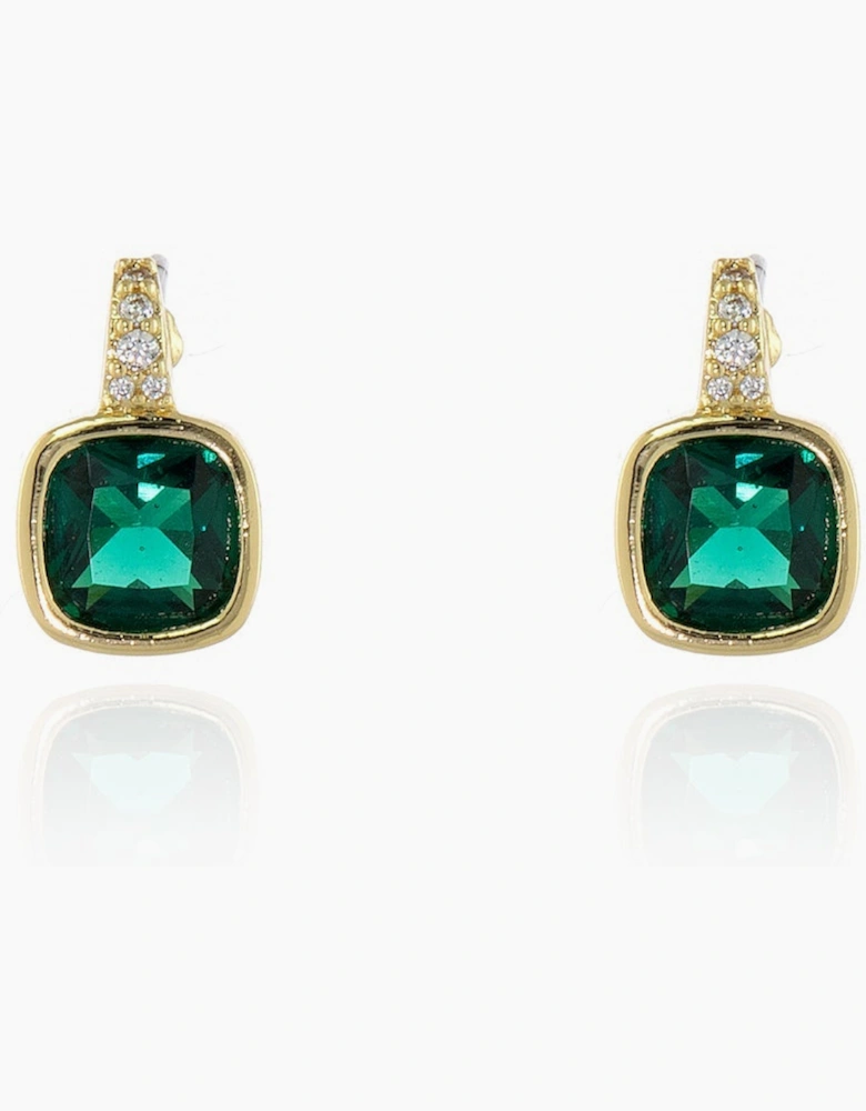 Taylor Emerald Gold Earrings