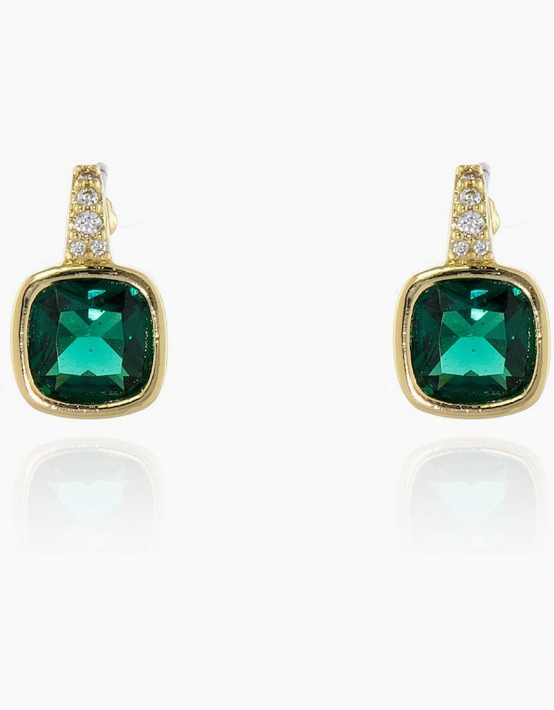 Taylor Emerald Gold Earrings