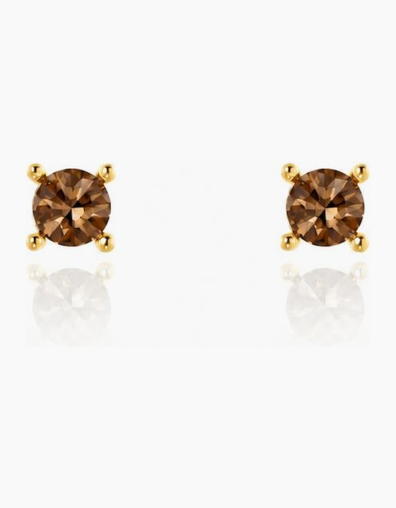 Laine 6mm Topaz Gold Earrings