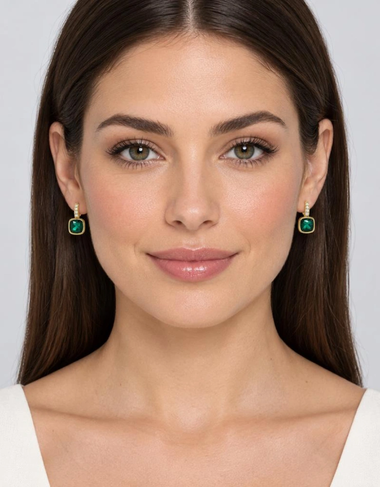 Taylor Emerald Gold Earrings