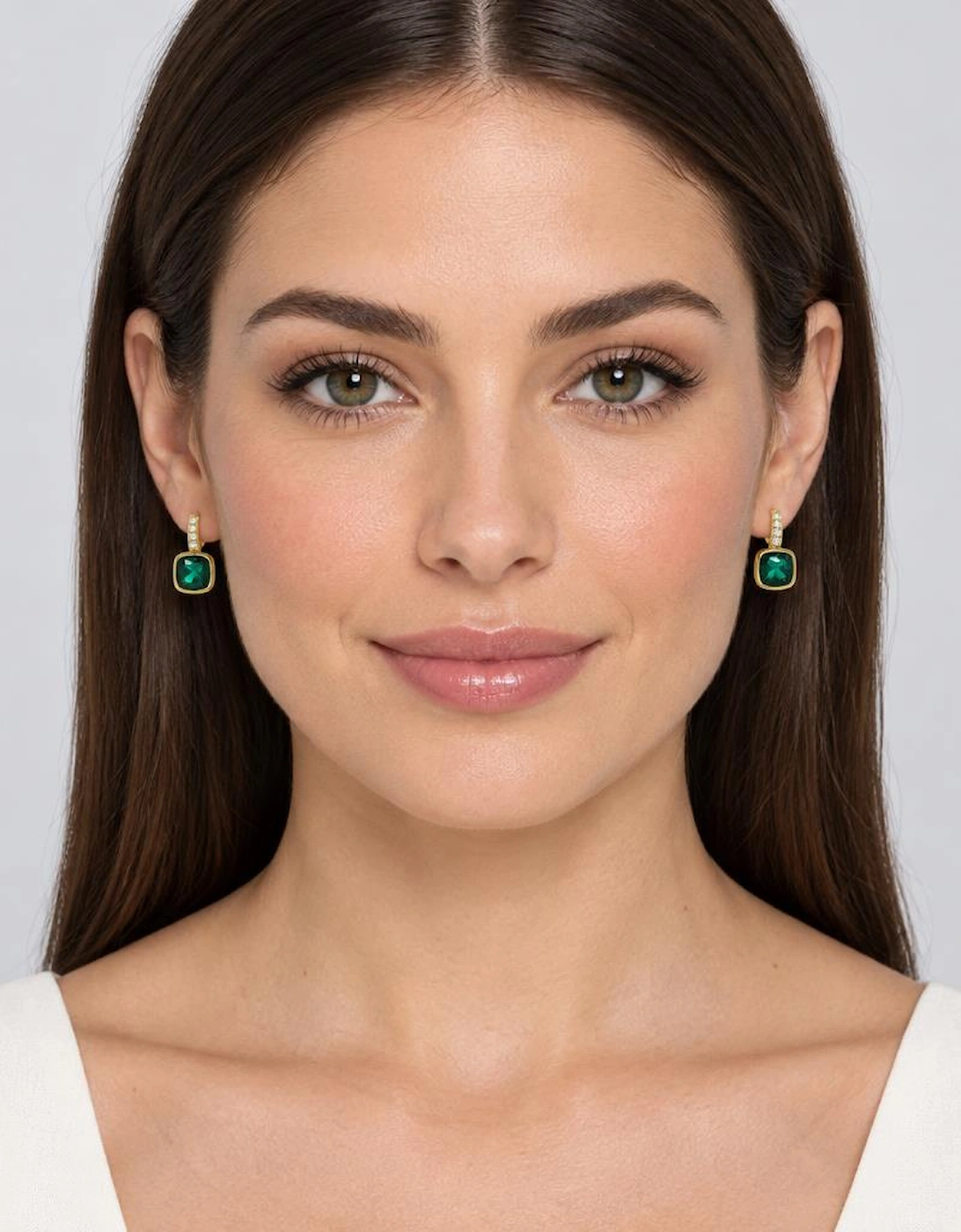 Taylor Emerald Gold Earrings