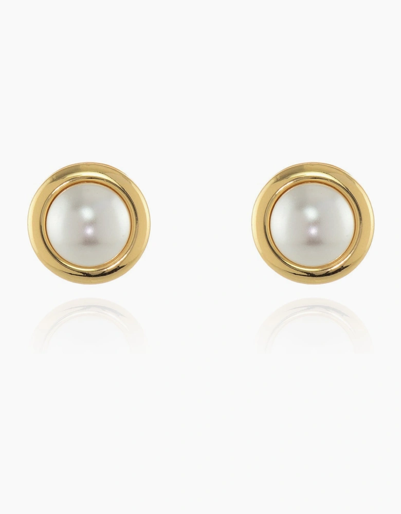 Pablo Pearl Gold Clip On Earrings