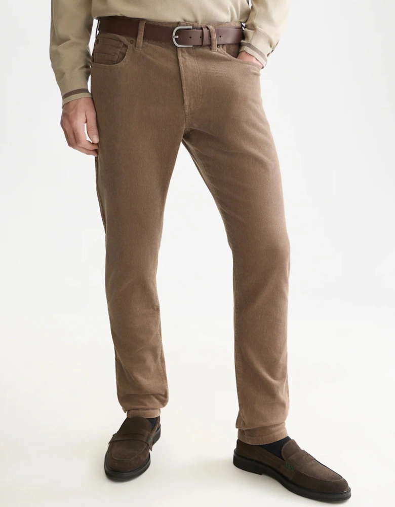Scotch & Soda Ralston Stretch Cotton Corduroy 5 pkt WALNUT