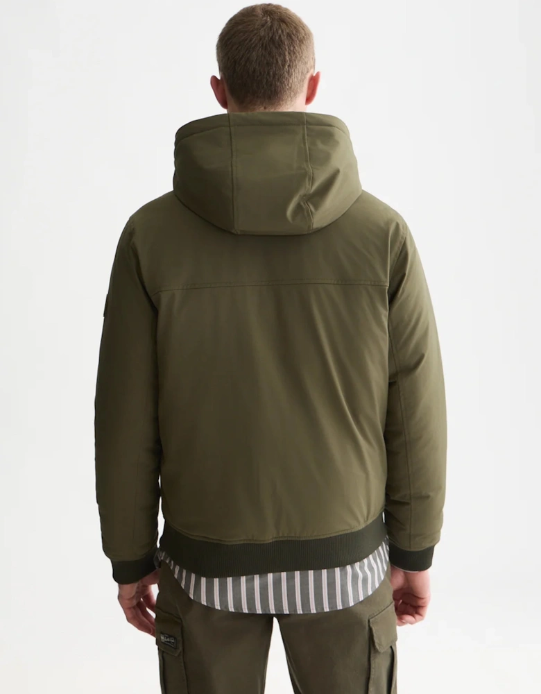 Scotch & Soda Hooded softshell padded jacket GREEN