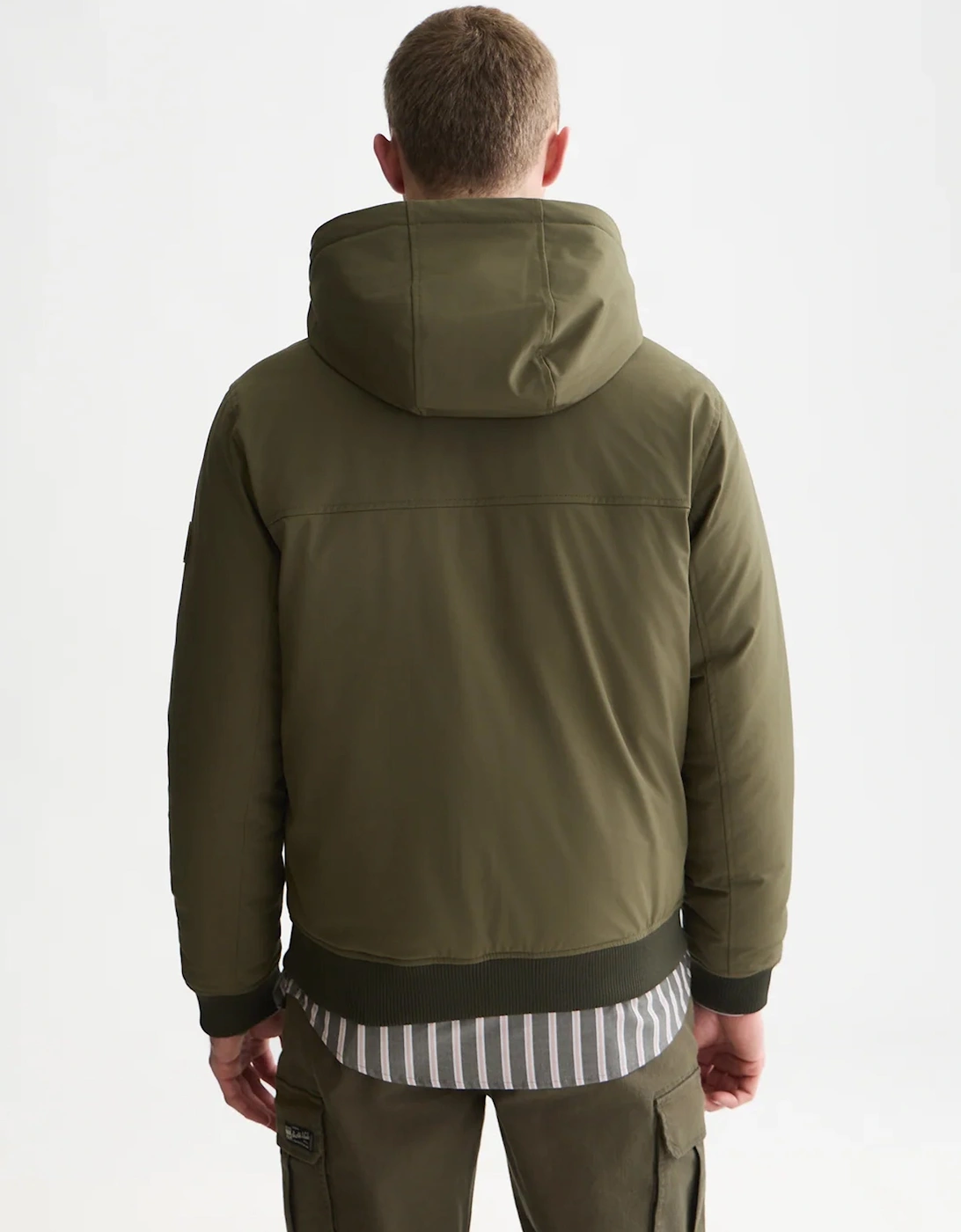 Scotch & Soda Hooded softshell padded jacket GREEN