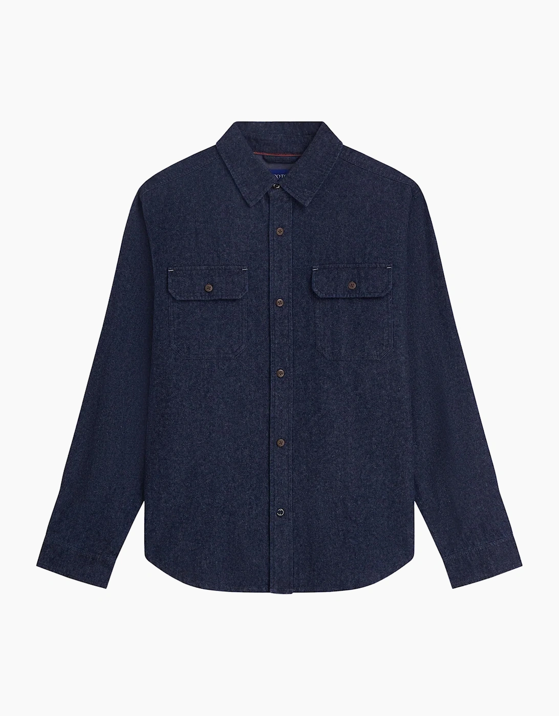 Scotch & Soda Denim Flannel relaxed fit overshirt INDIGO