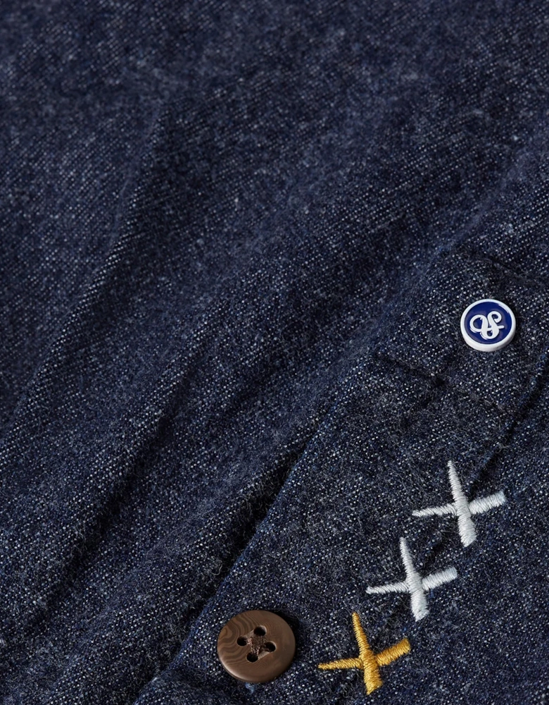 Scotch & Soda Denim Flannel relaxed fit overshirt INDIGO