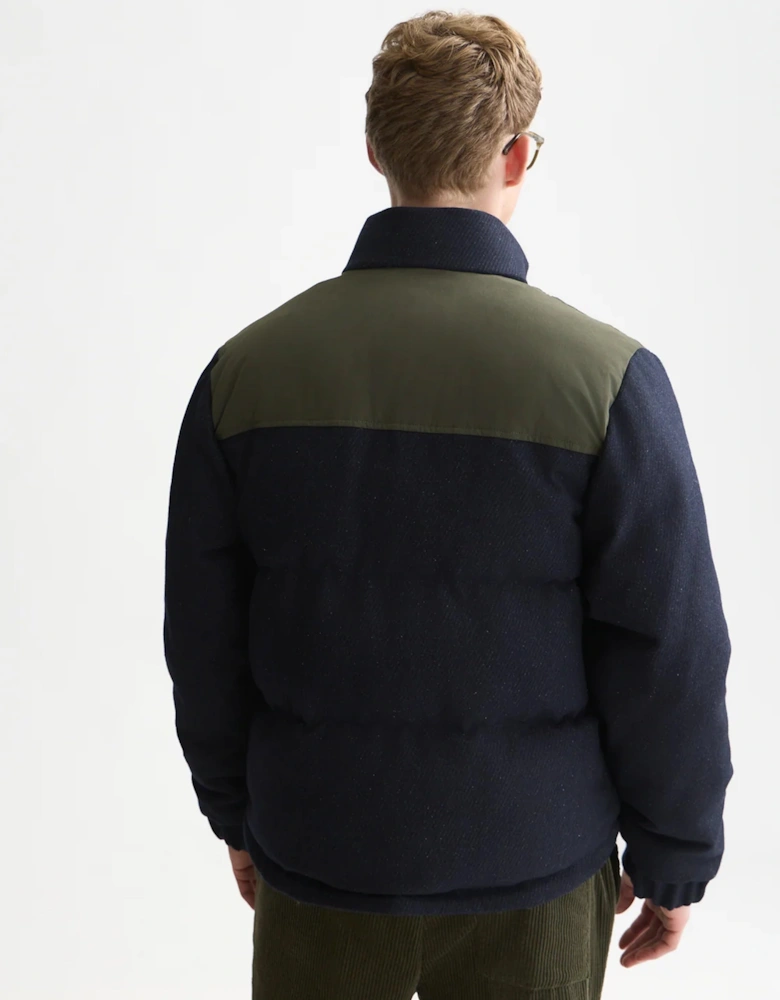 Scotch & Soda Heritage Wool Puffer Jacket Sky Captain