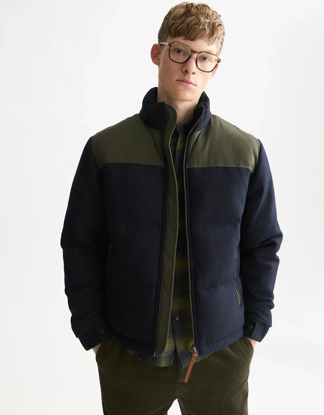 Scotch & Soda Heritage Wool Puffer Jacket Sky Captain