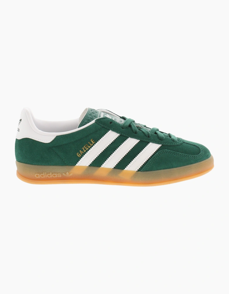 Adidas Originals Boys Trainers Gazelle Indoor J Leather Lace Up green UK Size