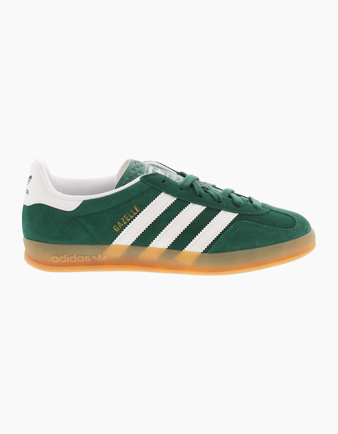 Adidas Originals Boys Trainers Gazelle Indoor J Leather Lace Up green UK Size