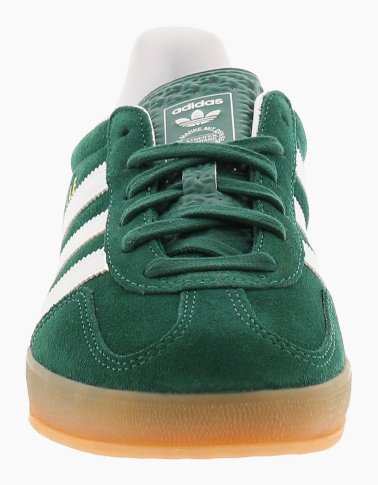 Adidas Originals Boys Trainers Gazelle Indoor J Leather Lace Up green UK Size