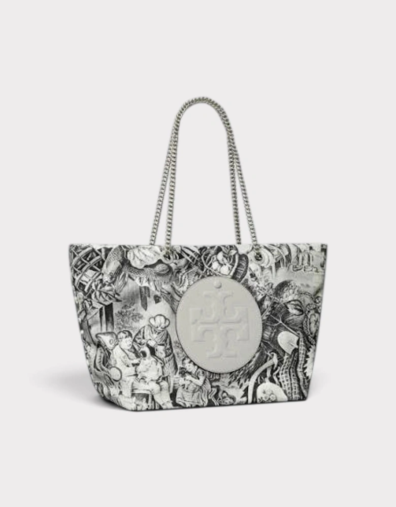 Ella Alien Printed Chain Tote Grey