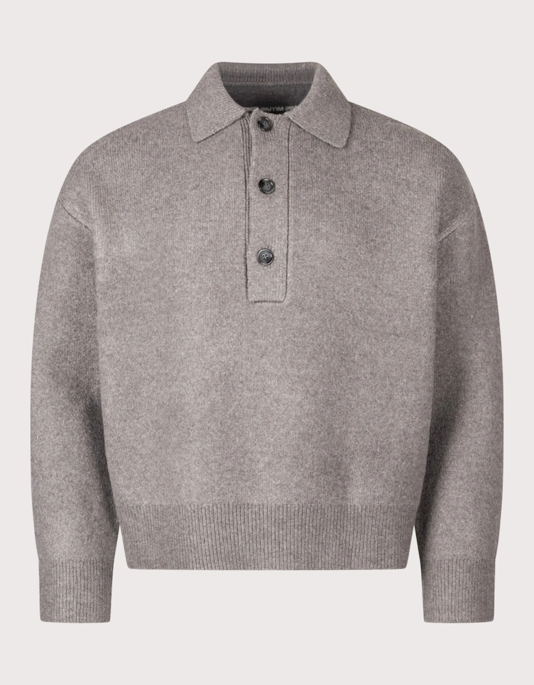 Relaxed Box Fit Double Knit Rugby