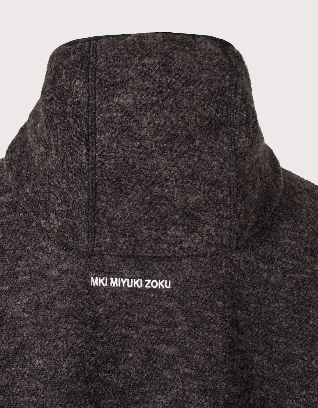 Relaxed Box Fit Boucle Zip Through Hoodie