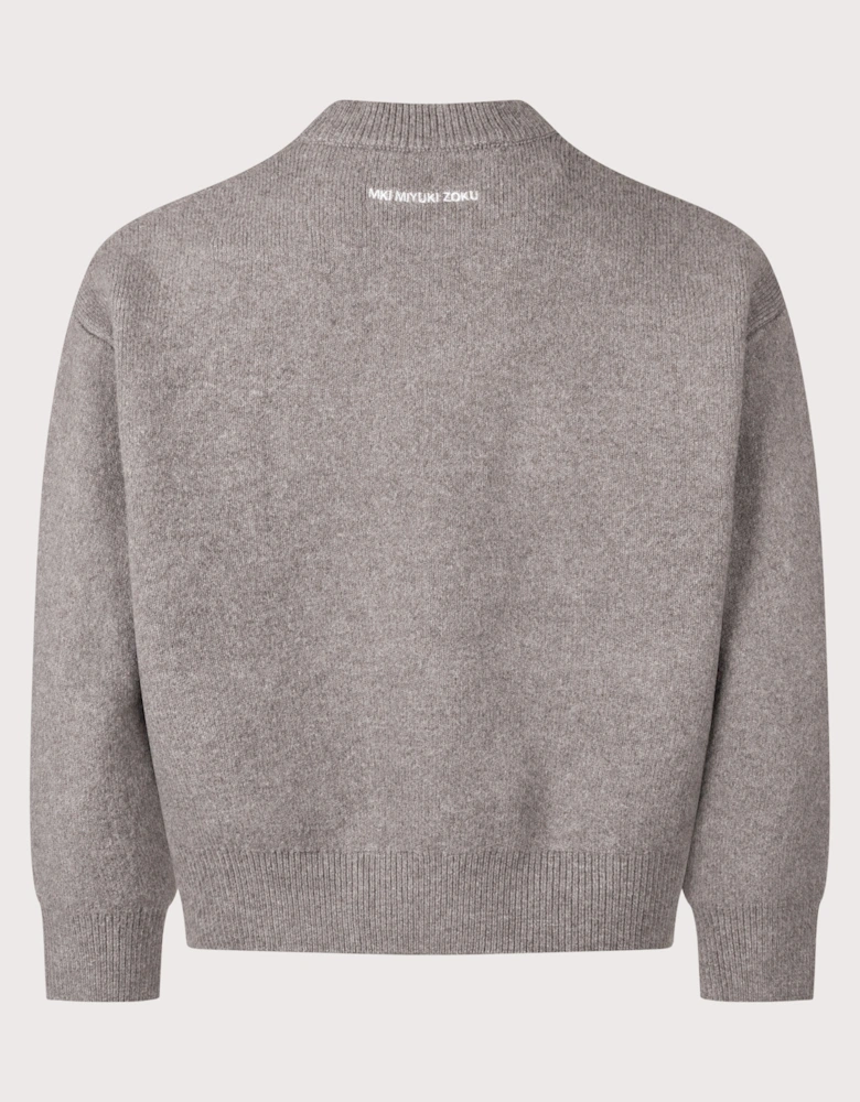 Relaxed Box Fit Double Knit Crewneck Jumper