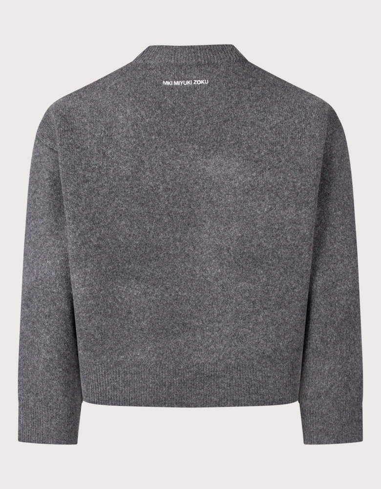 Relaxed Box Fit Double Knit Crewneck Jumper